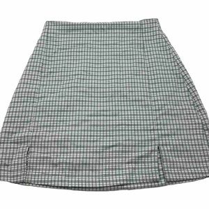 Brandy Melville | Green Plaid | Mini Skirt | One Size | new condition✋Pre-Owned✋
